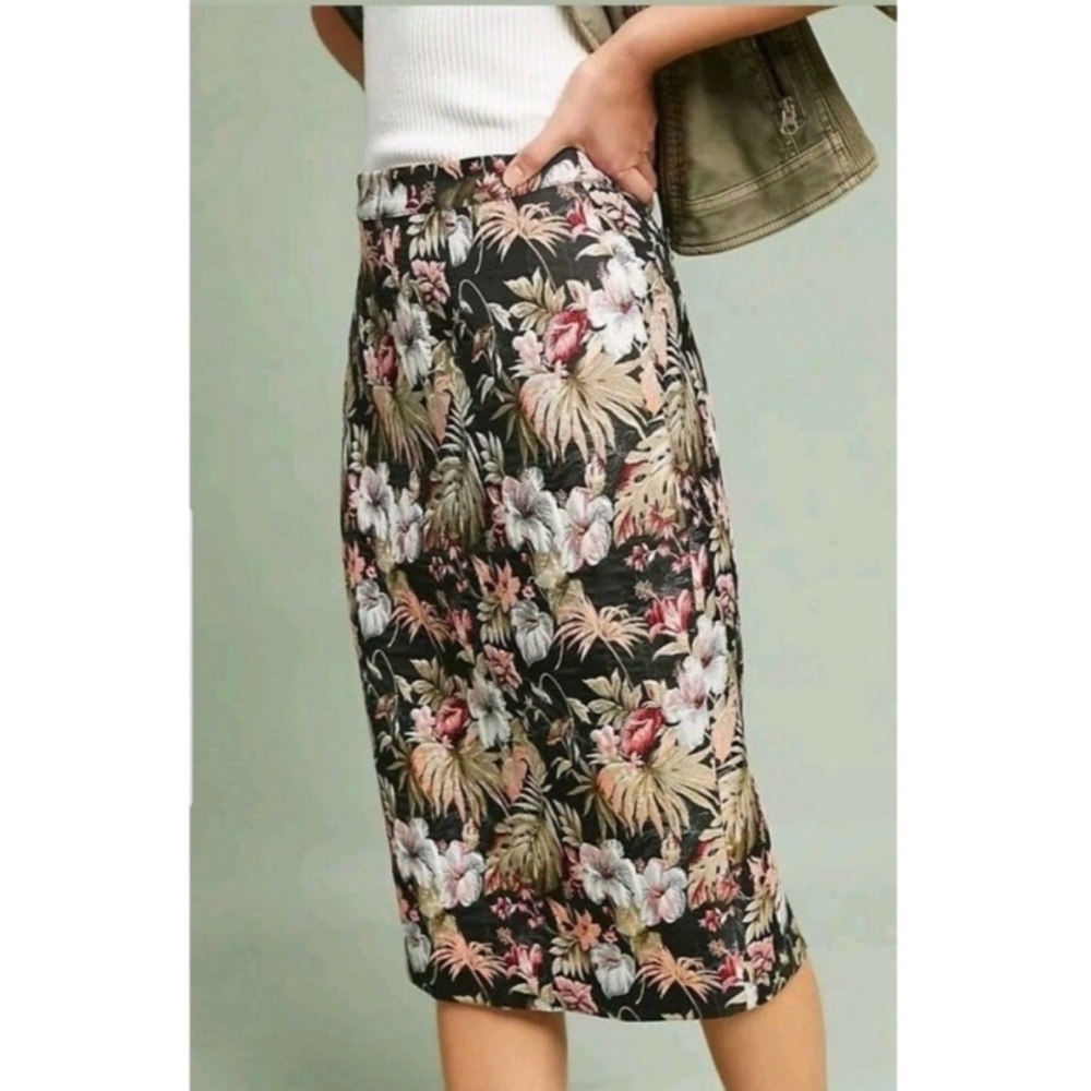 Anthropologie Isla Maude Jardin Jacquard Skirt